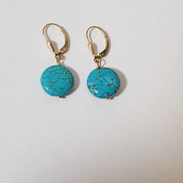 מייה עגילי גולדפילד עם טורקיז