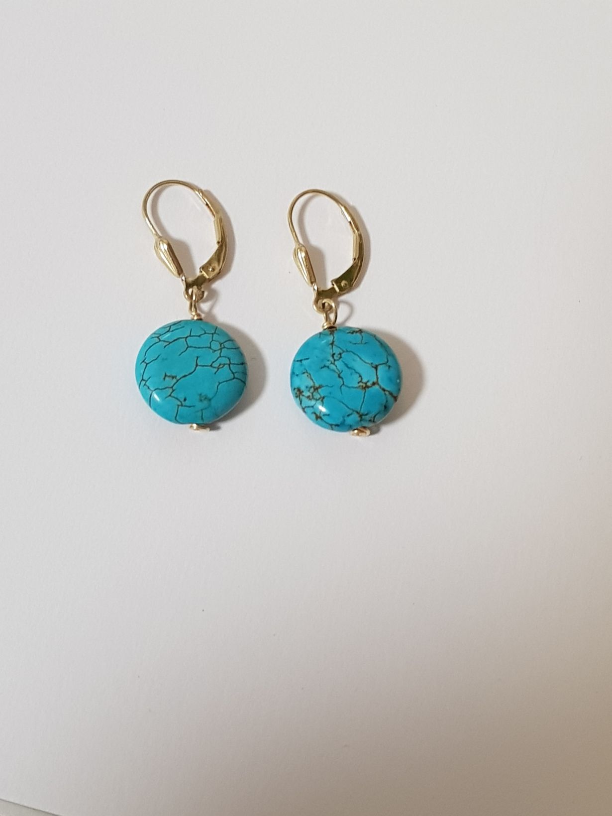 5000 מייה עגילי גולדפילד עם טורקיז