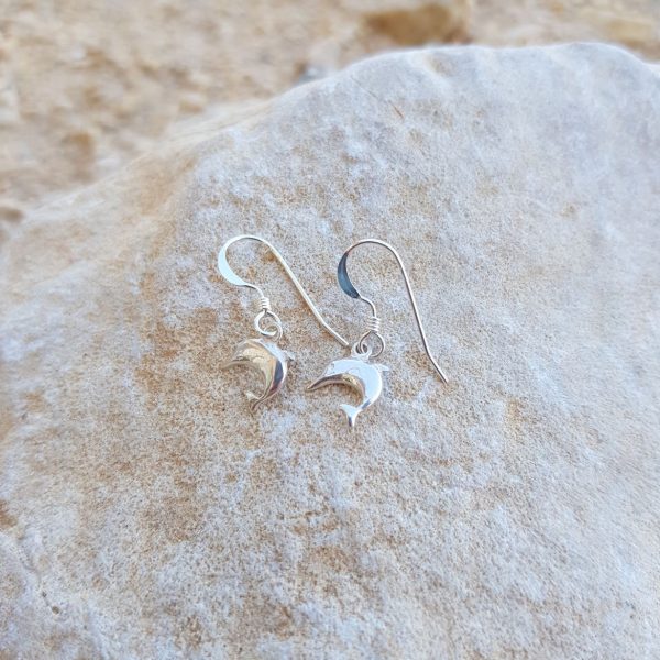 מייה עגילי כסף דולפין